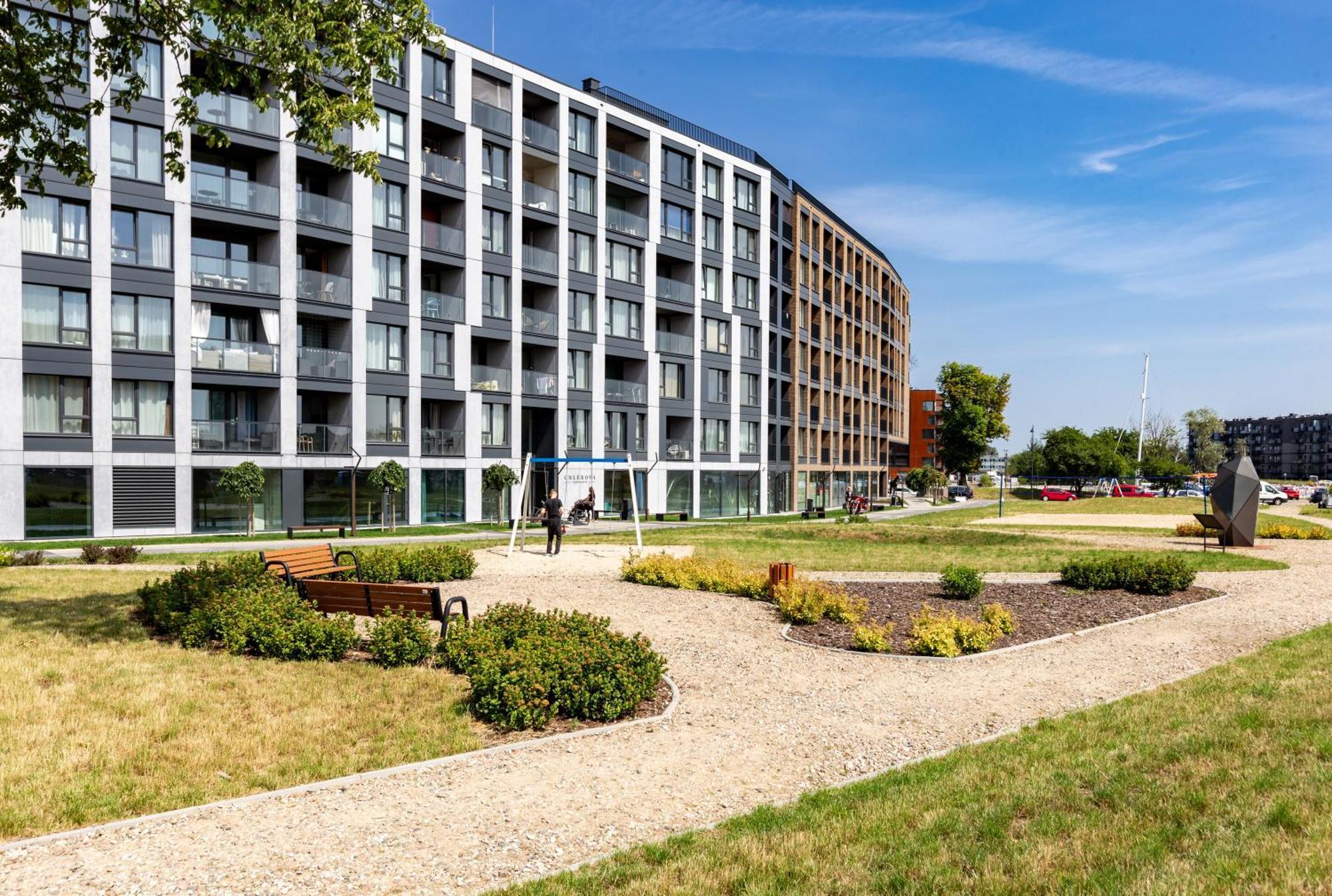 Chlebova - Riverside View Terrace, Free Parking, Gym & Kidsplay By Downtown Apartments Gdansk Dış mekan fotoğraf