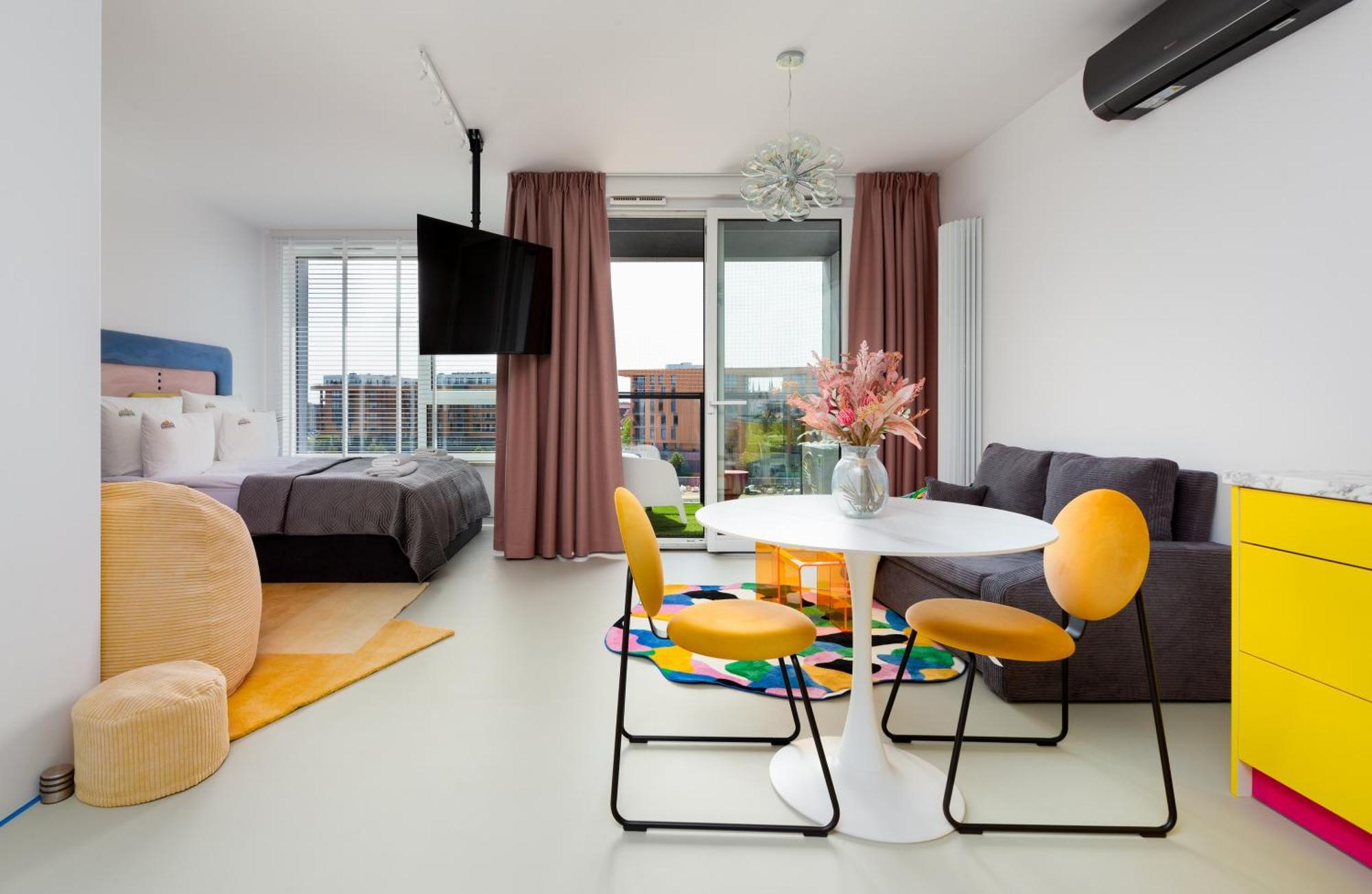 Chlebova - Riverside View Terrace, Free Parking, Gym & Kidsplay By Downtown Apartments Gdansk Oda fotoğraf