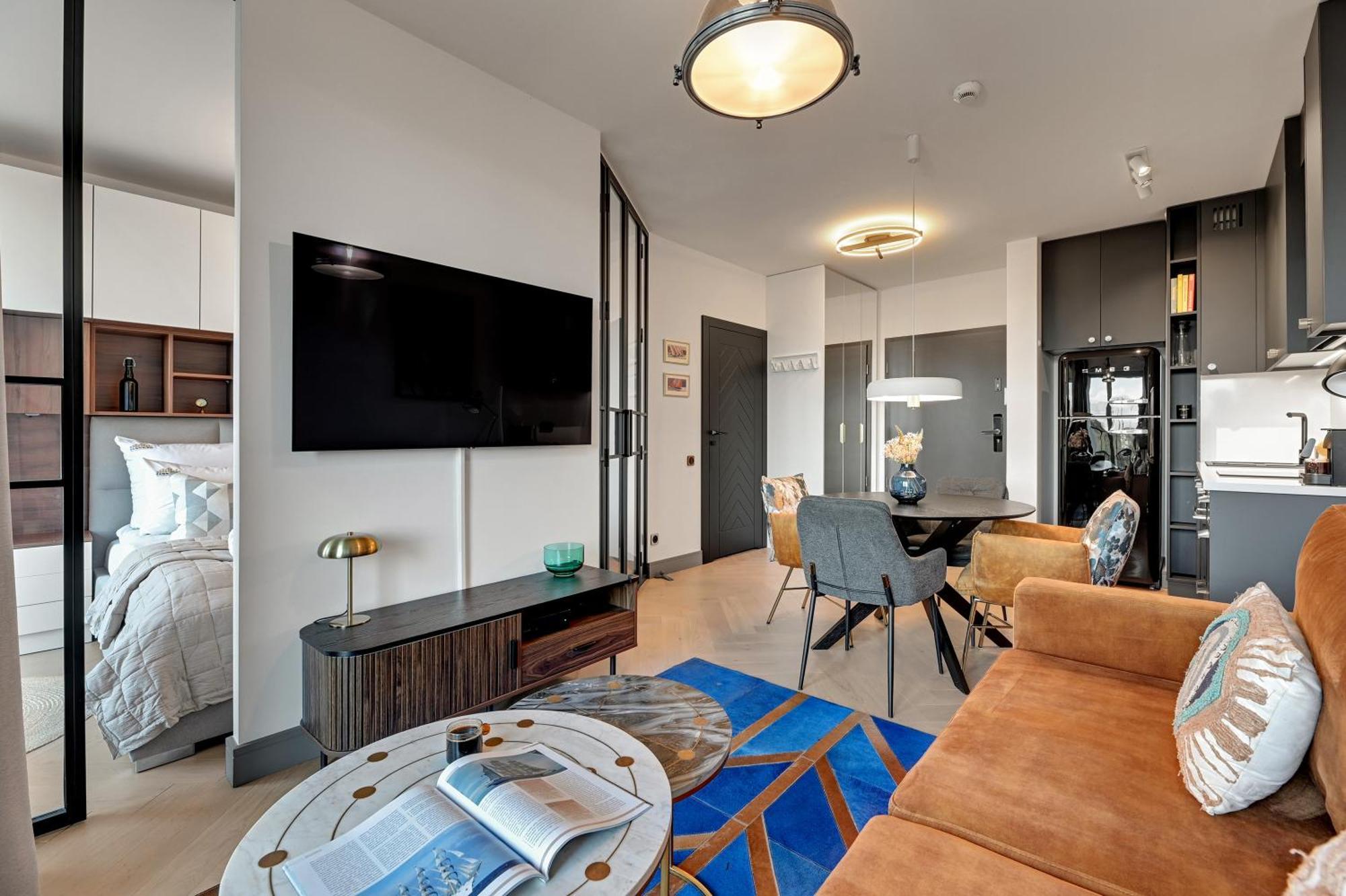 Chlebova - Riverside View Terrace, Free Parking, Gym & Kidsplay By Downtown Apartments Gdansk Oda fotoğraf